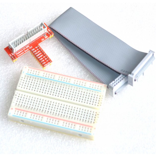 ◄PA1► Raspberry Pi擴展DIY套件（連接線+400孔麵包板+GPIO轉接板）