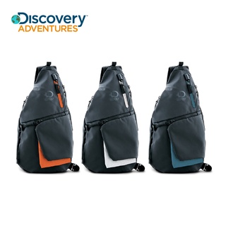 【Discovery Adventures】大D馬鞍斜肩包-黑灰/黑橘/黑藍 休閒包 胸包 單肩包 胸前包 斜肩包