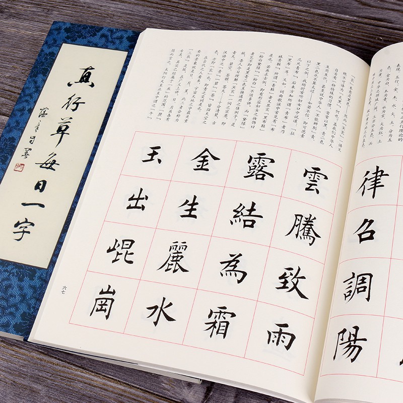 真行草每日一字書法練習毛筆字 田蘊章行書草書楷書千字文字帖 | BeeCost