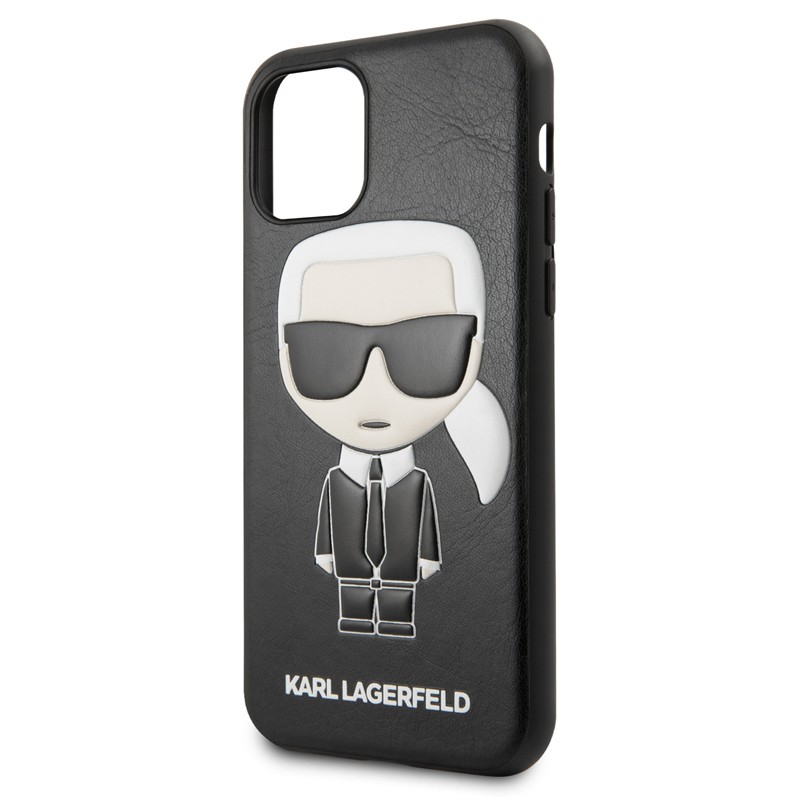 預購 Karl Lagerfeld 卡爾iphone 黑色仿皮手機殼11 11 Pro 11 Pro Max 蝦皮購物