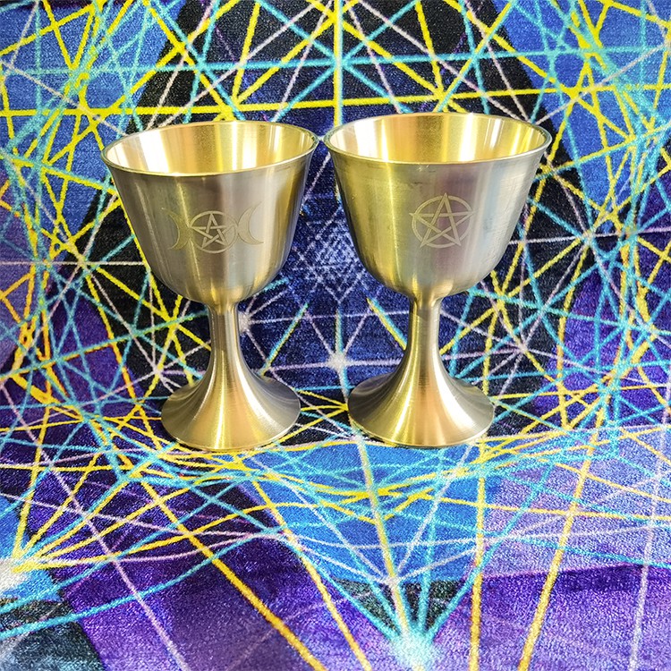 魔法用品儀式聖杯純銅聖杯五芒星三相月聖杯儀式擺件魔法祭壇用品水元素祭壇儀式用品 蝦皮購物