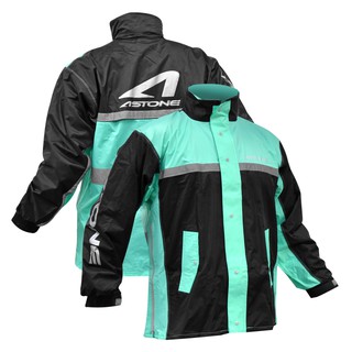 <益發安全帽臺中店> ASTONE RA-505 RA505兩件式運動型雨衣 附鞋套 (黑/蒂芬妮綠)