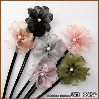 『坂井.亞希子』珍珠花朵造型丸子頭盤髮造型編髮器