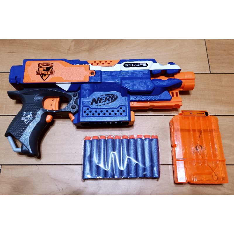 孩之寶 原廠正版 NERF 殲滅者 STRYFE 稀有 橘機 藍殲滅 ELITE 菁英系列 電動軟彈 發射器 安全玩具槍