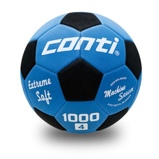 便宜運動器材 CONTI 軟式安全足球S1000-4-BKB(4號球) 藍/黑 台灣技術研發 尚有多樣運動器材 歡迎詢問
