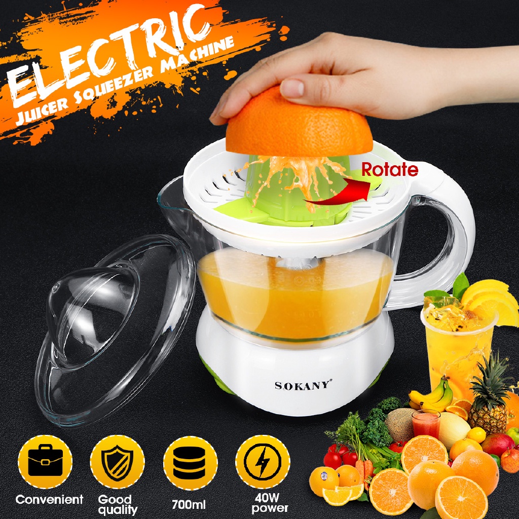 40w 電動榨汁機榨汁機橙檸檬柑橘榨汁機 ABS 透明刻度標記 700ml