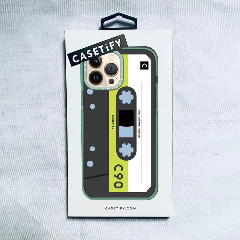 Casetify X 黑黃復古膠帶靛藍手機殼 IPhone 13 12 11 Pro MAX Mini XS MAX X