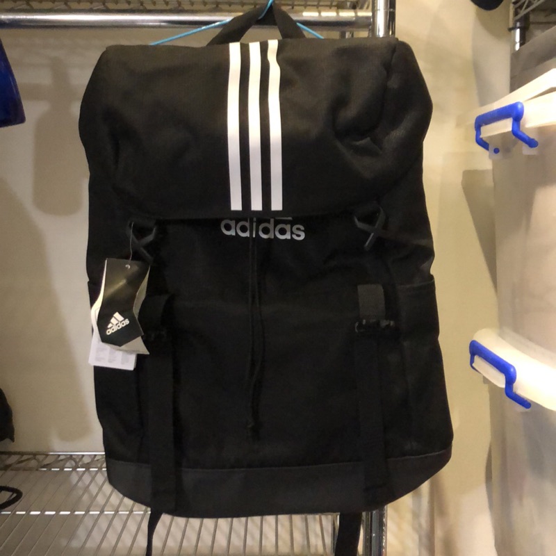 （qazxsw 預留）Adidas 黑色雙肩後背包 筆電包
