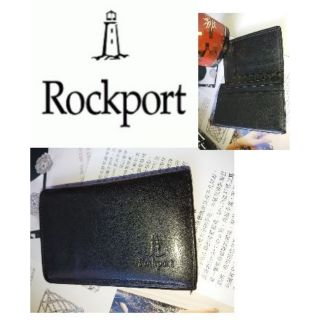 🇺🇸美國品牌Rockport 天然真皮內裡布面名片信用卡皮夾《二手古董》可放卡片5張以上