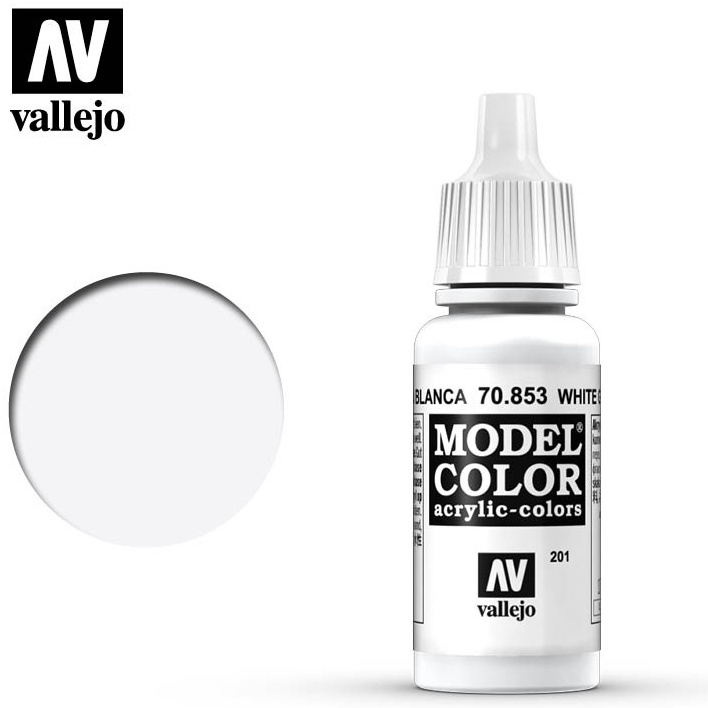 Acrylicos Vallejo 模型色彩 Model Color 201 70853 釉白色 東海模型