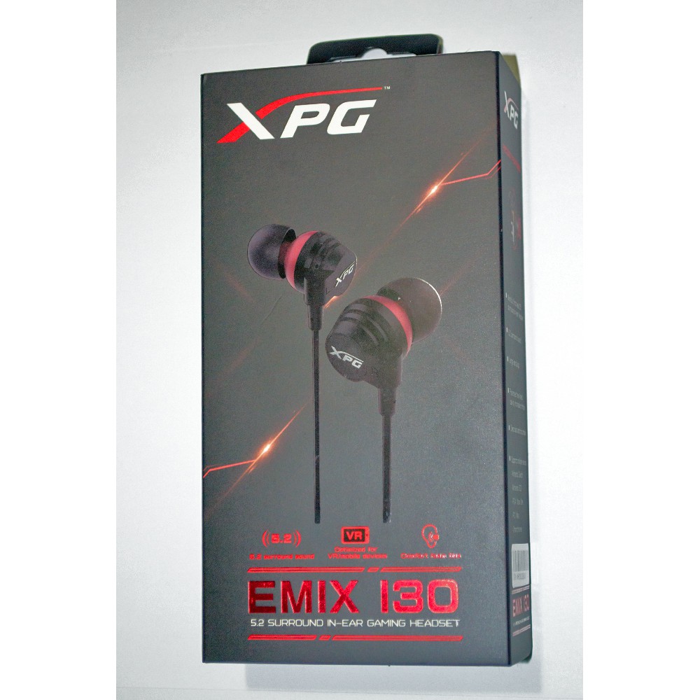 [電競專用] XPG EMIX I30 3D 5.2聲道環繞音效 入耳式 耳機 全新 未拆封