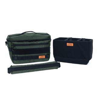 Matchwood TFO Camera Bag 一機兩鏡斜背單眼相機包 附防撞內膽 軍綠款 官方賣場