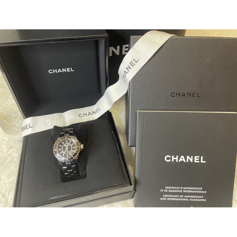 Chanel J12 黑陶瓷 33mm 12點鑽