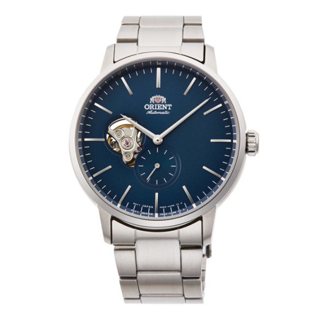 ORIENT東方錶 鏤空機械錶 鋼帶款 藍色-40.0mm RA-AR0101L