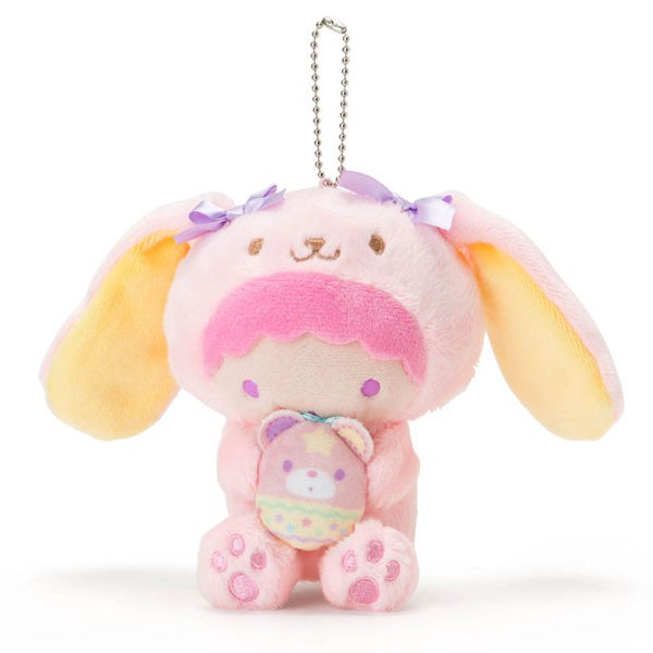 花見雜貨~日本進口全新正版kiki&amp;lala雙子星小雙星仙子的lala款長耳兔造型絨毛玩偶吊鍊吊飾娃娃擺飾