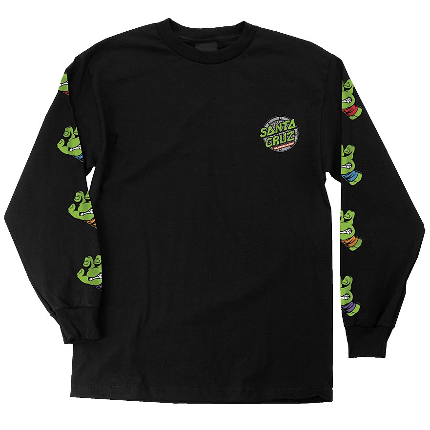 Santa Cruz x TMNT 44154212-BLK Sewer Dot L/S 忍者龜聯名 薄長T 化學原宿