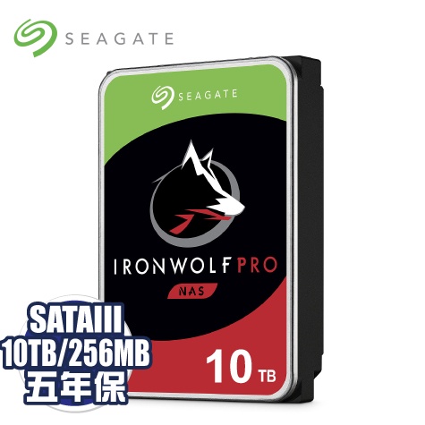 【含稅公司貨】SEAGATE 希捷 IronWolf Pro 10TB 3.5吋NAS硬碟 ST10000NE0008