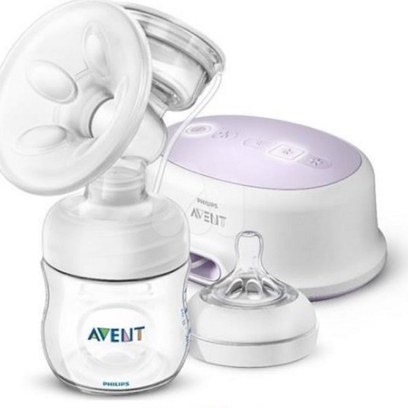 新安怡 AVENT 輕乳感單邊電動吸乳器+手動擠奶器配件 奶嘴全新未使用 附贈奶瓶 溢乳墊 豹紋收納提袋 二手