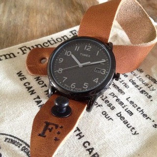 NYChic Timex Easy Reader FFF 聯名 復古車站手錶 英國植鞣皮革錶帶 weekender