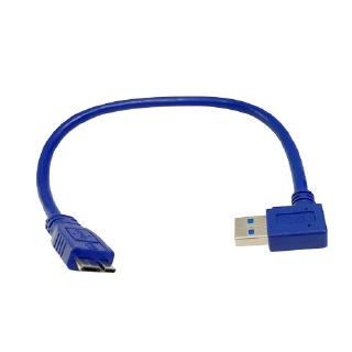 USB3.0 A公90度/Micro B公 30cm-