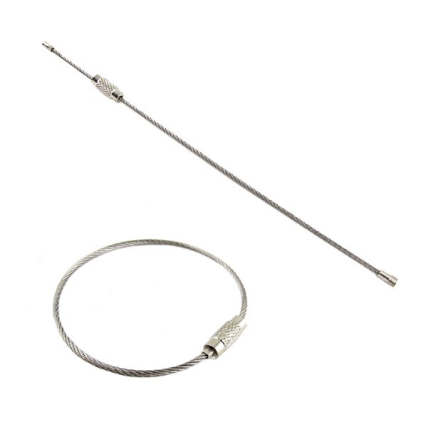 15cm不鏽鋼鋼絲圈 鋼絲線圈鑰匙圈 鑰匙環 DIY多用途鋼絲掛扣吊飾 客製化禮品專家4967