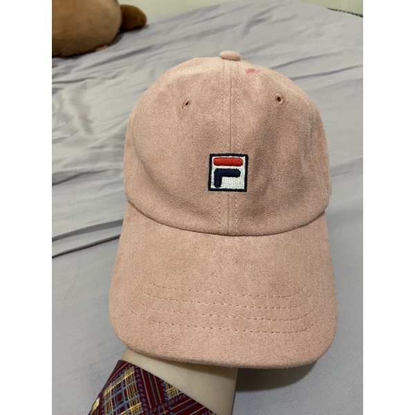 (正版)FILA粉色水蜜桃絨鴨舌帽/棒球帽/帽子日本購入