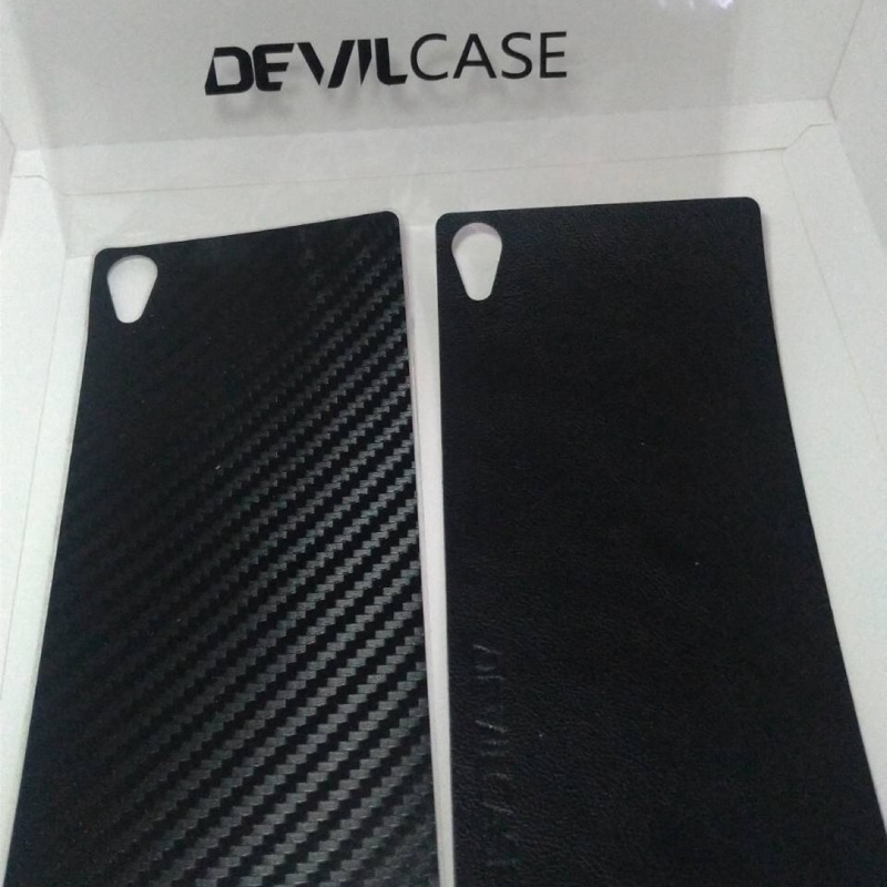 DevilCase Sony z2 手機背貼 背膜 菱格紋 皮革