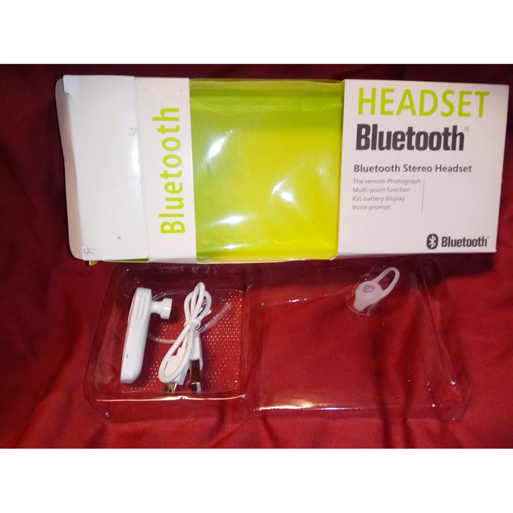 HEADSET Bluetooth 藍芽耳機 白(贈)