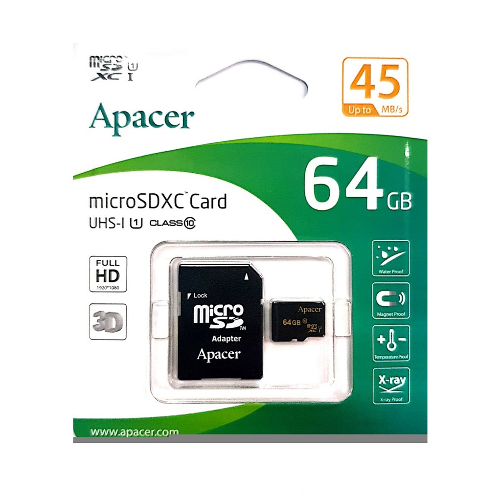 Apacer  microSDXC UHS-I(U1) Class10 64GB記憶卡 台灣公司貨 新品 保固