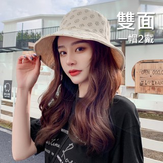 春夏Fy雙面正反兩戴遮陽防曬漁夫帽 73362