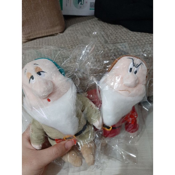 絕版 正版 迪士尼 disney 生氣 七個小矮人 小矮人 白雪公主 睡覺 angry sleepy 娃娃 玩偶 擺設