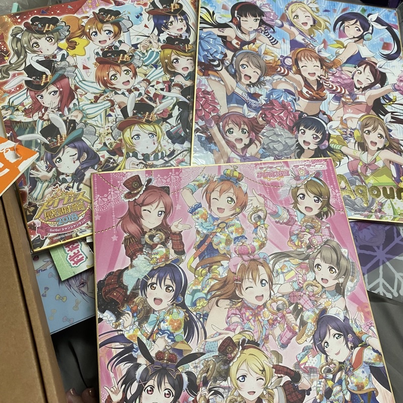 Love Live 感謝祭 金箔色紙 大色紙 色紙 lovelive Aqours 小鳥 繪里 希 妮可 善子 花丸