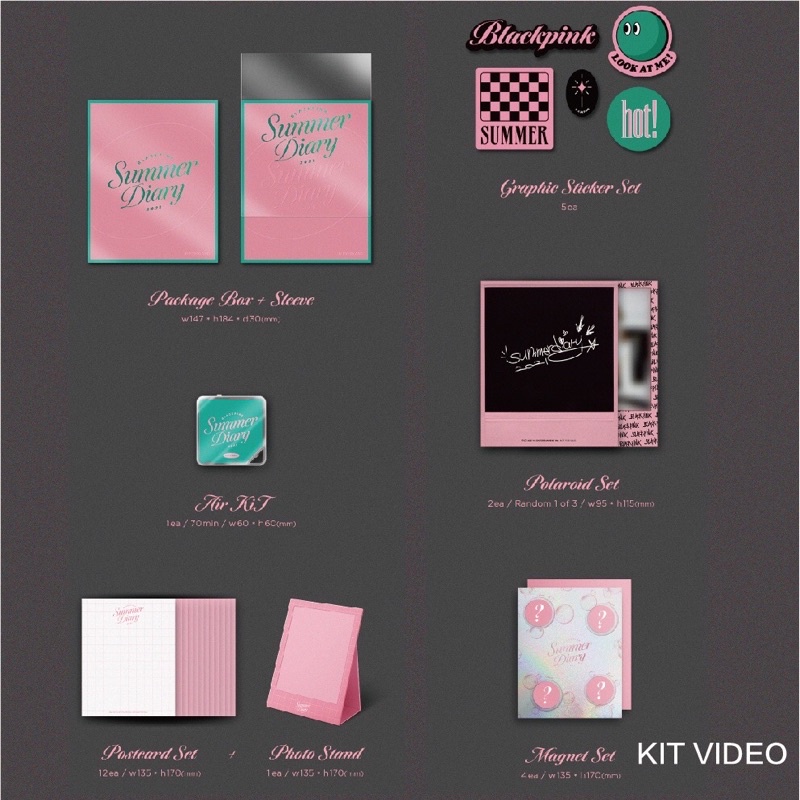 拆售 blackpink 2021 summer diary夏日日記kit 明信片 小卡 Jisoo Rosé Lisa