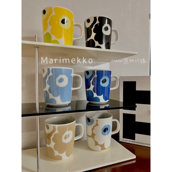 &lt;在途中&gt; 芬蘭Marimekko 杯盤罌粟花/葉子/對杯 方盤/圓盤/馬克杯 杯盤組限定 賣完為止