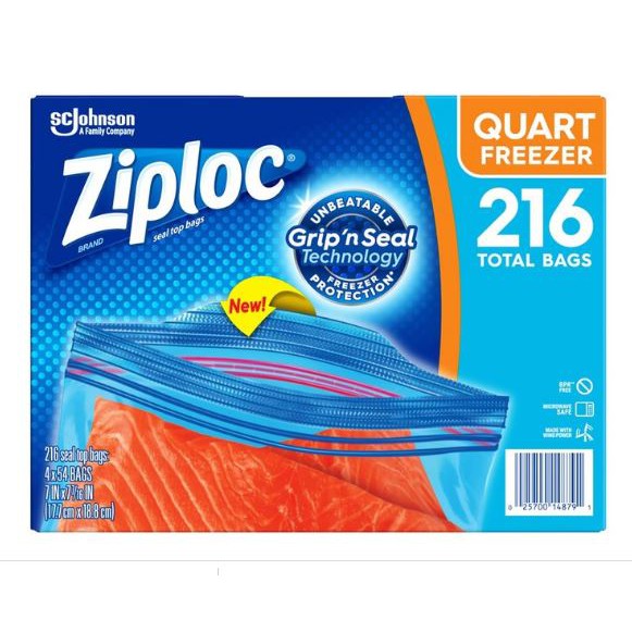 密保諾 Ziploc 雙層夾鏈冷凍保鮮袋 小 54入 好市多分購 (蝦皮電子發票)