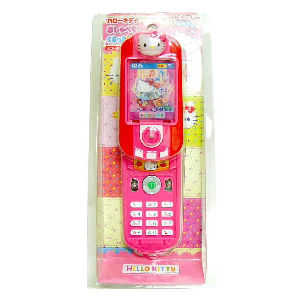 小猴子玩具鋪~~全新正版㊣三麗鷗授權~Hello Kitty旋轉手機.特價:220元/款