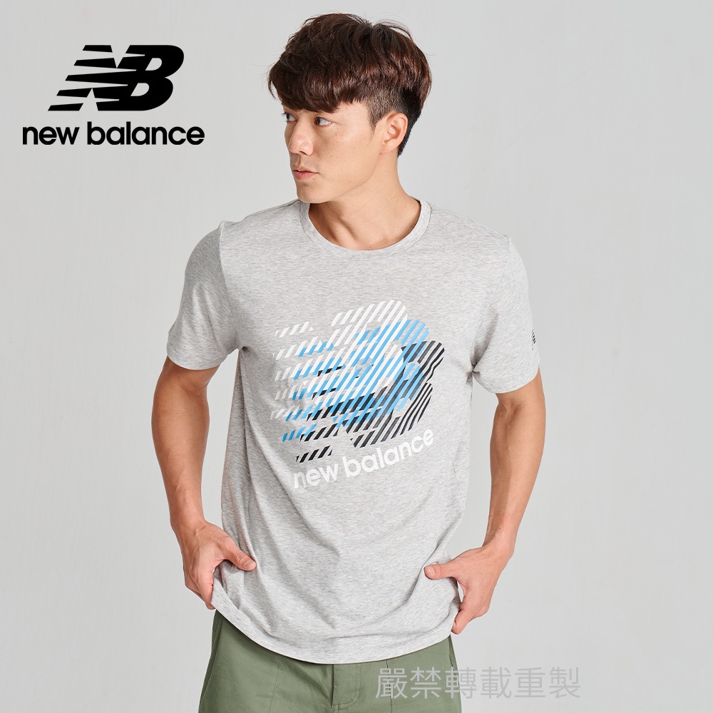【New Balance】 NB DRY運動短袖上衣_男性_灰色_MT11071AGT