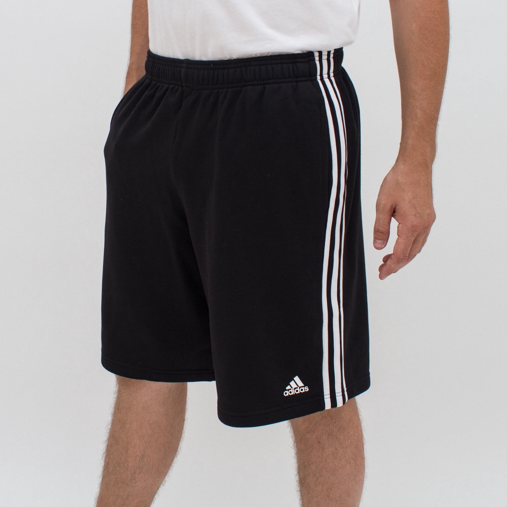 出清Adidas ESS 3-Stripes 黑白短褲五分褲三線休閒褲三線短褲棉質男款BK7468 | 蝦皮購物