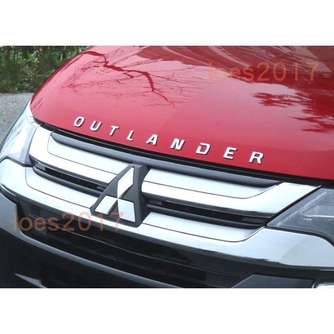 黑色 大字 三菱 Mitsubishi OUTLANDER 字標 貼標 車標 字母標 標誌 字母 前標 前蓋標 改裝
