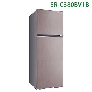 SANLUX臺灣三洋SR-C380BV1B 380公升雙門變頻電冰箱(大蔬果室)(標準安裝) 大型配送