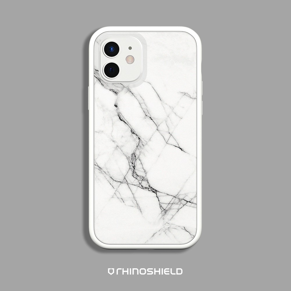 犀牛盾 適用iPhone Mod NX 邊框背蓋手機殼∣獨家設計/質感石紋-白色大理石