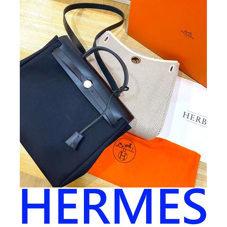 BLACK中古HERMES愛馬仕herbag柏金包PM凱莉包帆布版GM兩用側背包