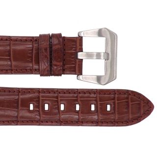 真皮錶帶 手錶錶帶 鱷魚皮錶帶 尼羅鱷魚皮革 紅衫棕色