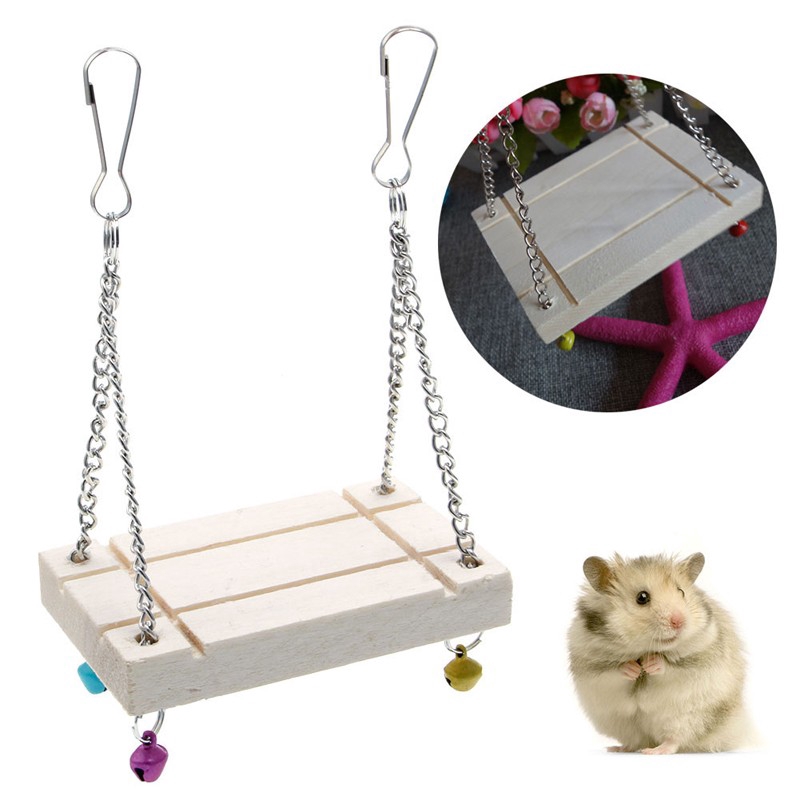 倉鼠玩具蹺蹺板老鼠鞦韆老鼠線束鸚鵡木製倉鼠玩具