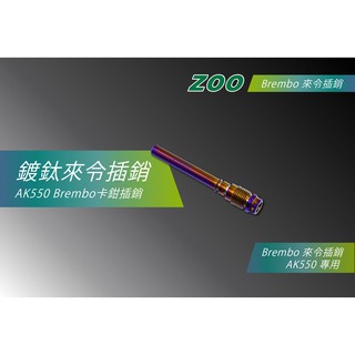 ZOO | AK550 B卡 鍍鈦插銷 來令插銷 卡鉗插銷 B牌卡鉗插銷 適用 KYMCO AK550卡鉗插銷