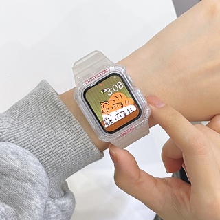 Apple Watch 一體錶帶 矽膠一體表帶 女士錶帶 矽膠錶帶 4 5 6 7代 41mm 45mm 44mm