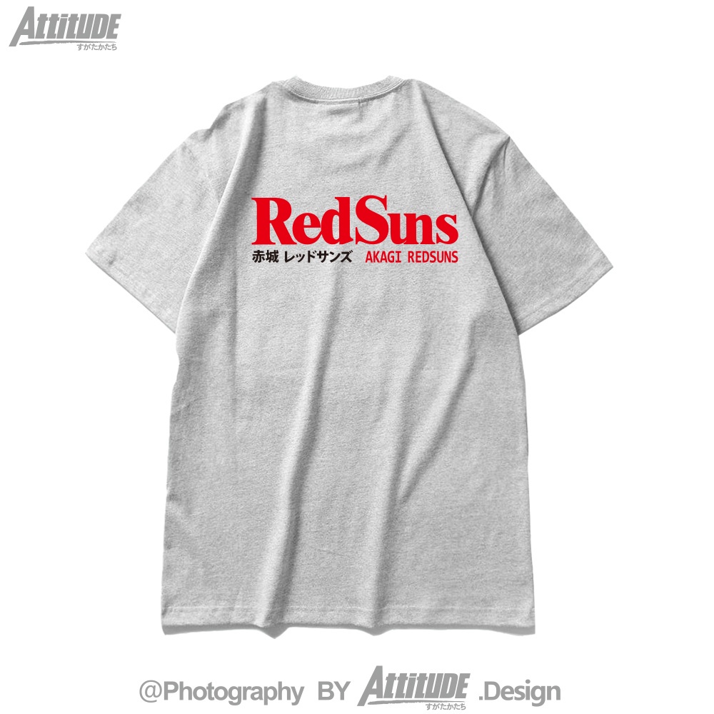 Attitude ATTITUDE 日本JDM改裝首字母D赤木REDSUNS紅太陽棉短袖T恤