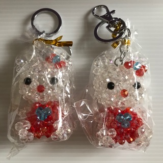 Hello kitty鑰匙圈 Hello kitty手工製作鑰匙圈