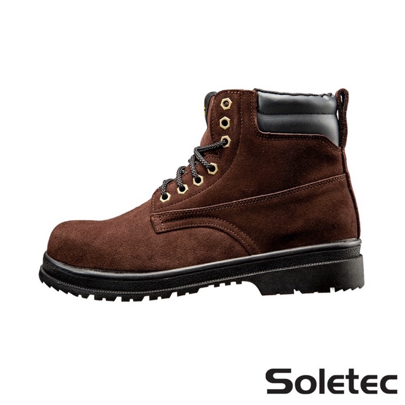 【Soletec超鐵安全鞋】E1085系列牛皮-反毛皮中筒安全鞋