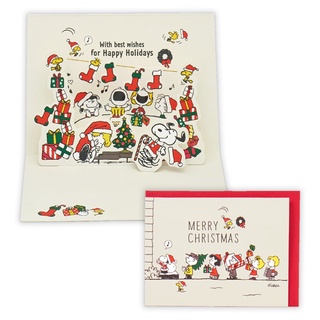 【莫莫日貨】全新 hallmark 日本原裝進口 正版 Snoopy 史努比 立體 聖誕節 聖誕卡 聖誕卡片 94309